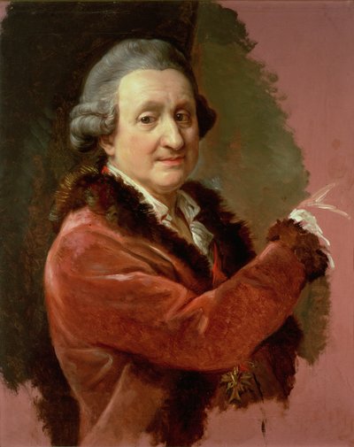 Zelfportret, 1773-87 door Pompeo Girolamo Batoni